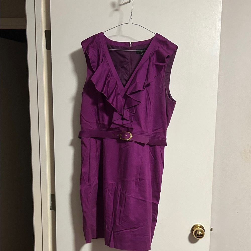 Chic Purple Ruffle Mini Dress